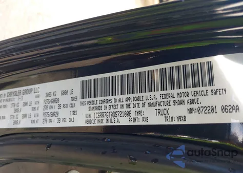 2013 Ram 1500 Big Horn from USA, damaged, VIN 1C6RR7GT0DS721006